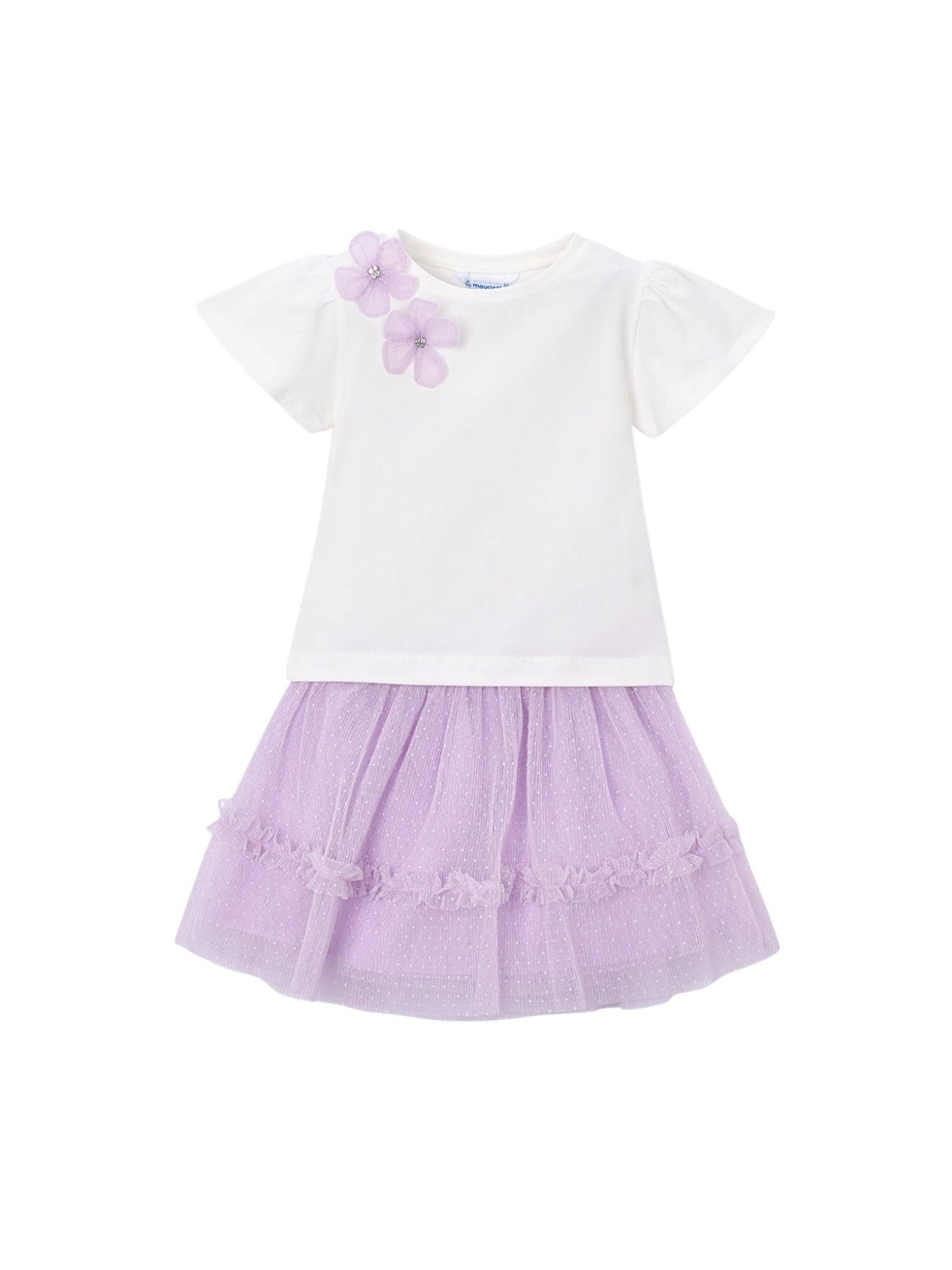 Conj.saia tule Rosa malva (Lilás)  para Menina - Mayoral