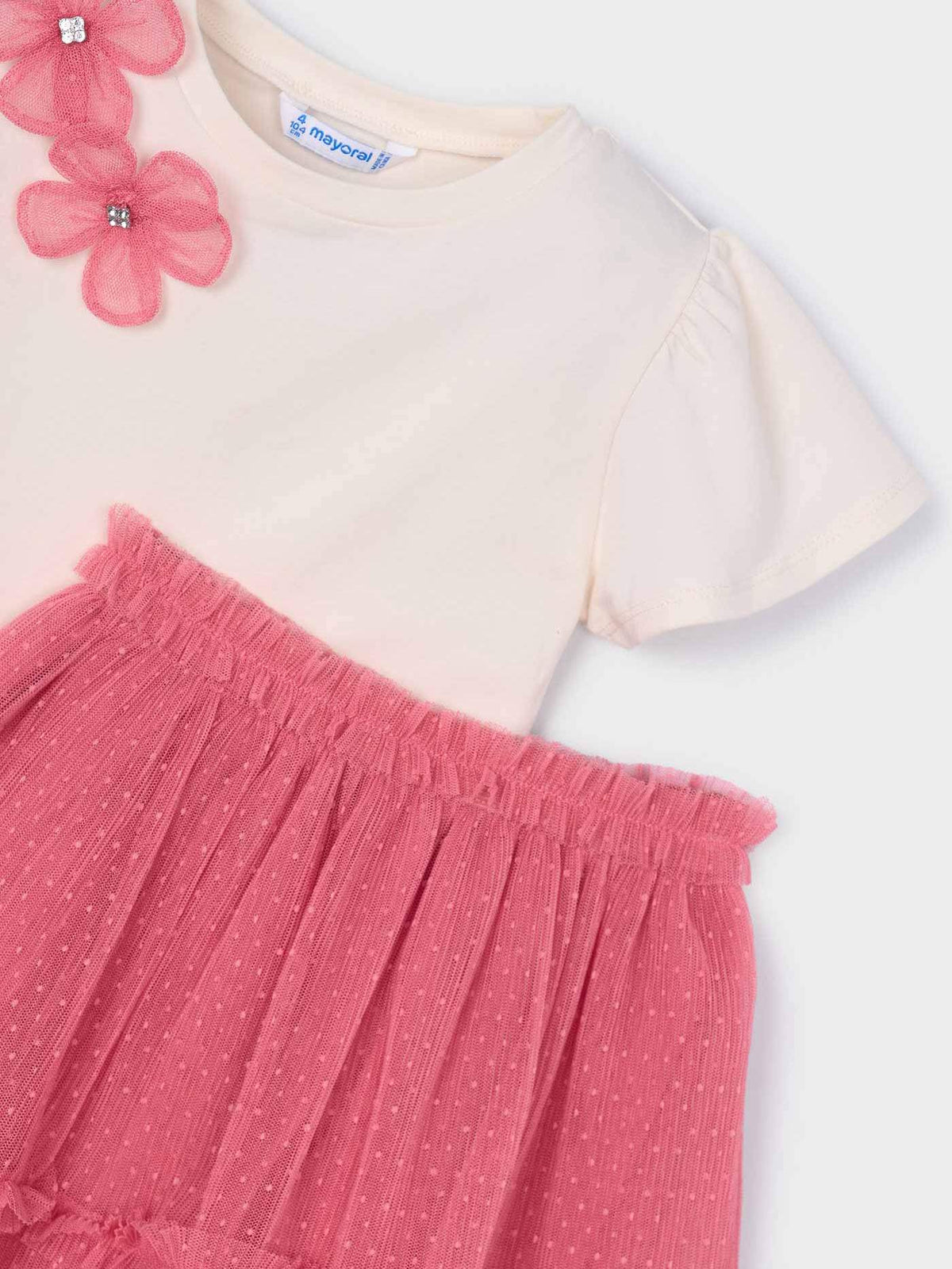 Conj.saia tule Camélia (Rosa)  para Menina - Mayoral