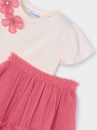 Conj.saia tule Camélia (Rosa)  para Menina - Mayoral