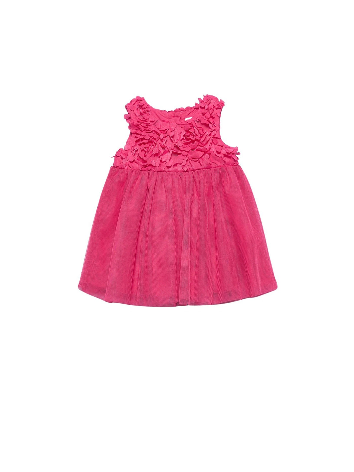 Vestido flores 3d Fúcsia (Fúcsia)  para Bebé Menina - Abel & Lula