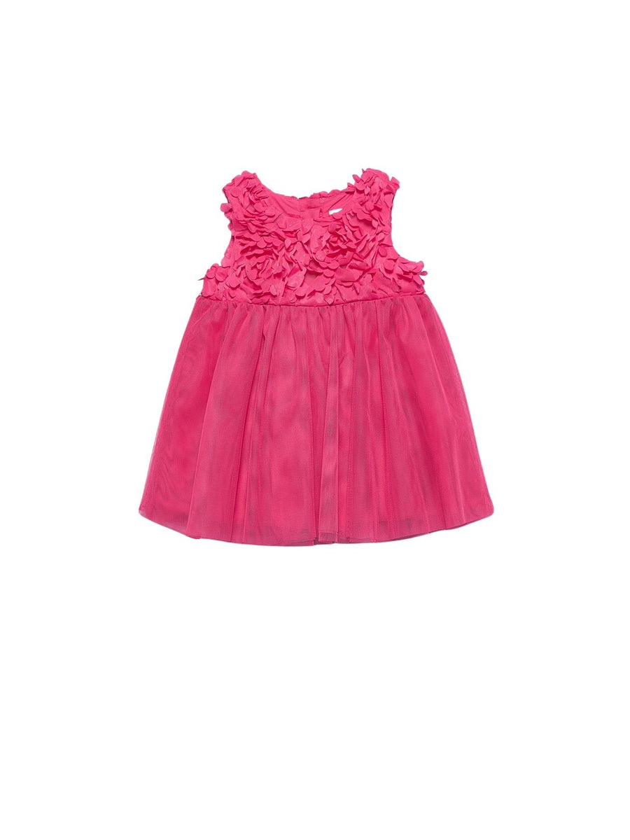 Vestido flores 3d Fúcsia (Fúcsia)  para Bebé Menina - Abel & Lula