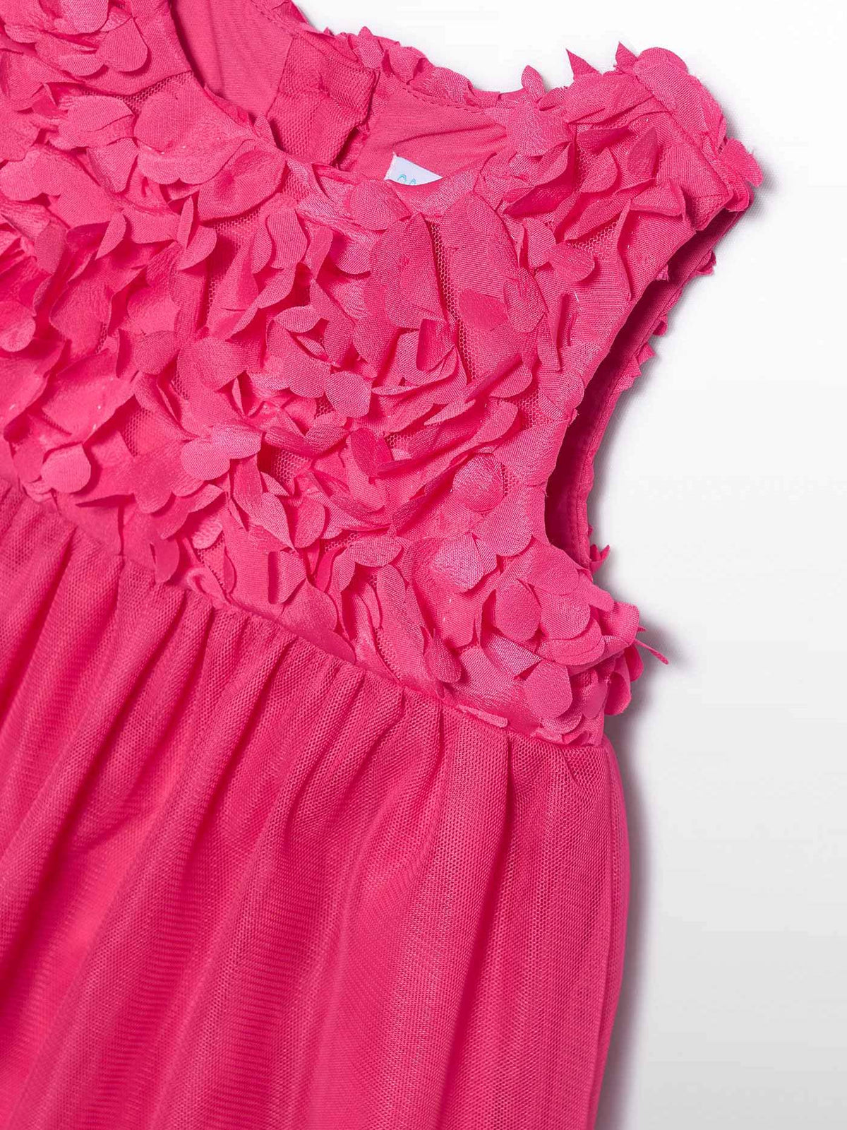 Vestido flores 3d Fúcsia (Fúcsia)  para Bebé Menina - Abel & Lula