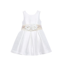 Vestido mikado Nata (Creme / Pérola)  para Menina - Abel & Lula