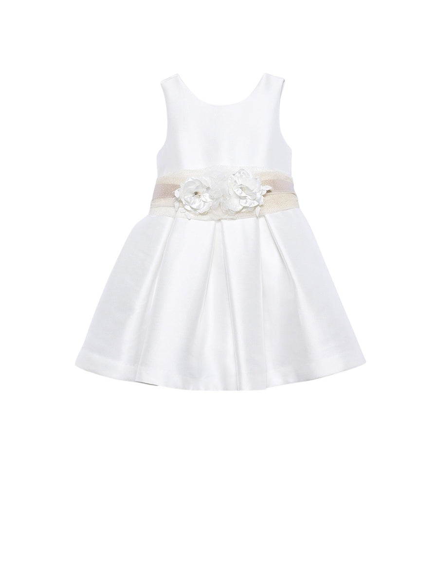 Vestido mikado Nata (Creme / Pérola)  para Menina - Abel & Lula