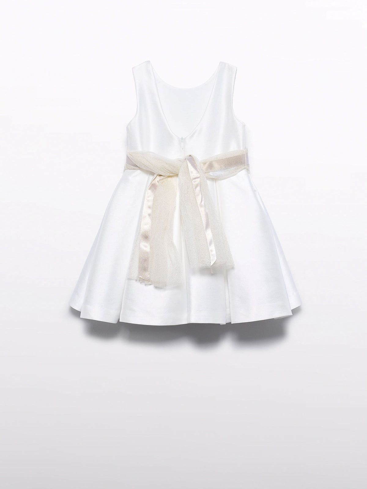 Vestido mikado Nata (Creme / Pérola)  para Menina - Abel & Lula