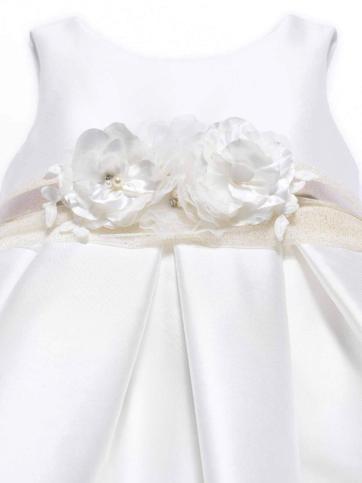 Vestido mikado Nata (Creme / Pérola)  para Menina - Abel & Lula