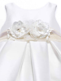 Vestido mikado Nata (Creme / Pérola)  para Menina - Abel & Lula