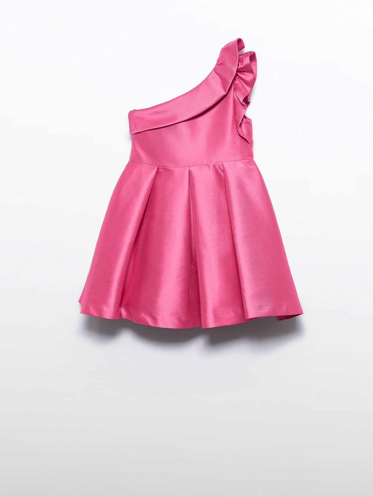 Vestido mikado assimetrico Chicle (Rosa)  para Menina - Abel & Lula