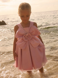 Vestido flor organza Rosa (Rosa)  para Menina - Abel & Lula