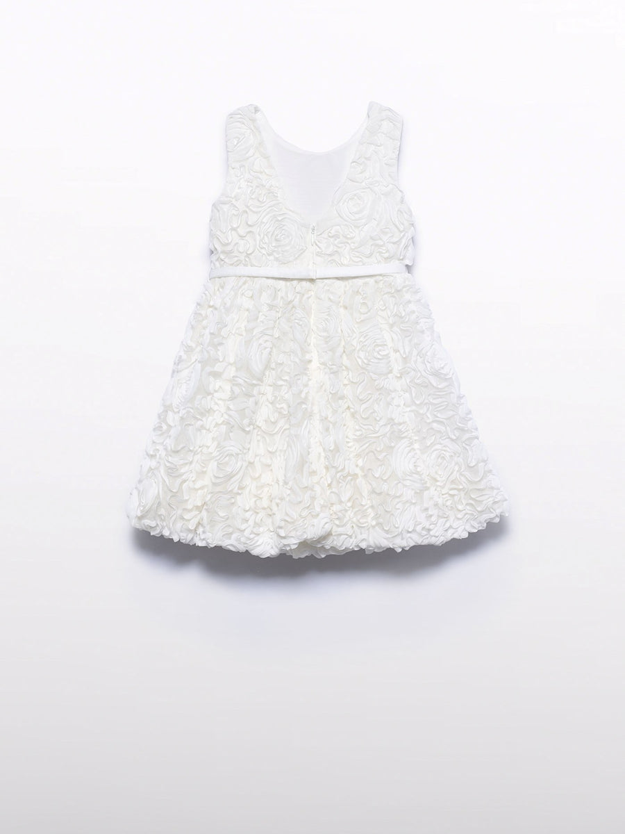Vestido volumoso Nata (Creme / Pérola)  para Menina - Abel & Lula