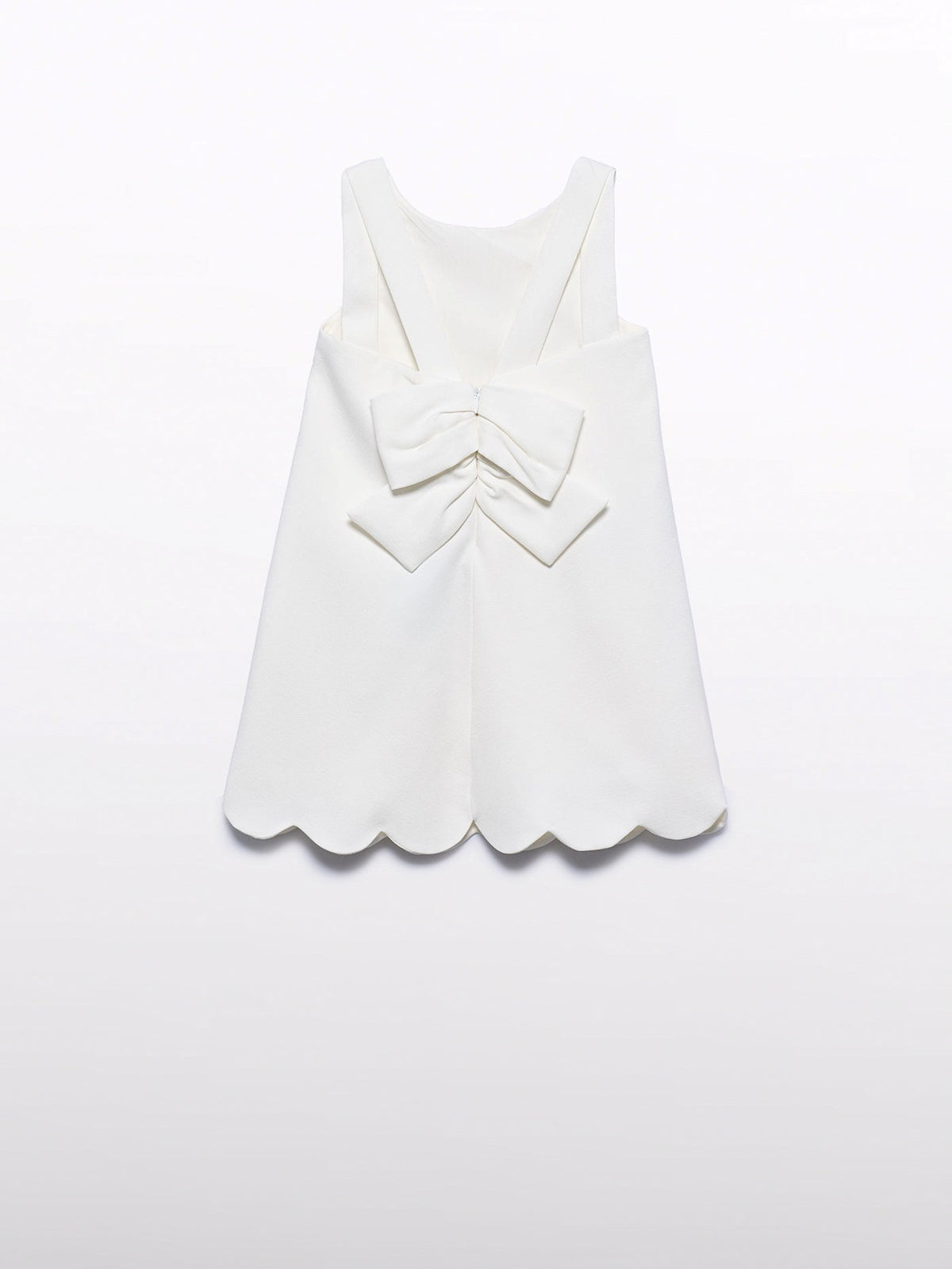 Vestido crepe flores 3d Nata (Creme / Pérola)  para Menina - Abel & Lula
