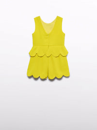 MacacãoMacacão curto flores 3d Limoncelo (Amarelo)  para Menina - Abel & Lula