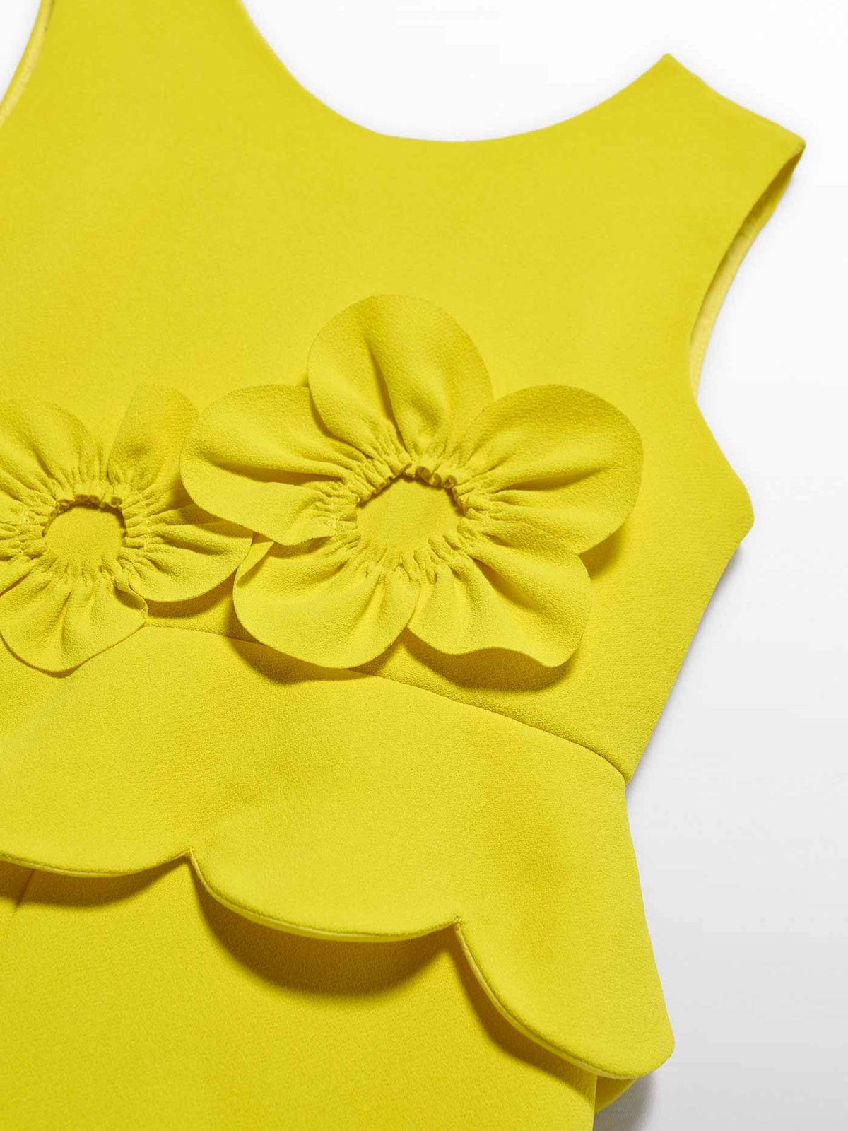 MacacãoMacacão curto flores 3d Limoncelo (Amarelo)  para Menina - Abel & Lula