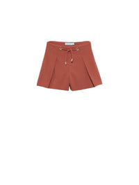 Bermuda crepe Telha (Tijolo)  para Menina - Abel & Lula