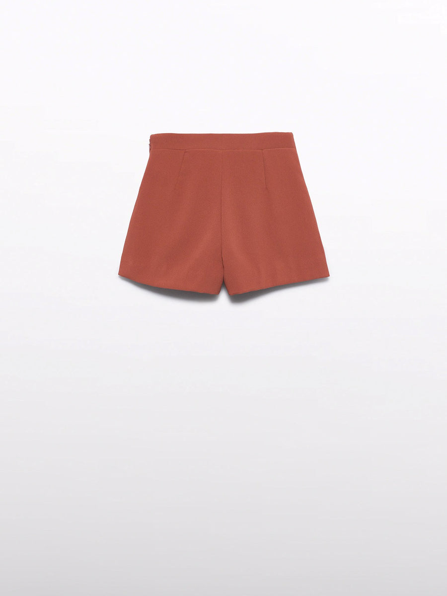 Bermuda crepe Telha (Tijolo)  para Menina - Abel & Lula