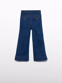 Calça denim bootcut Azul escur (Marinho)  para Menina - Abel & Lula
