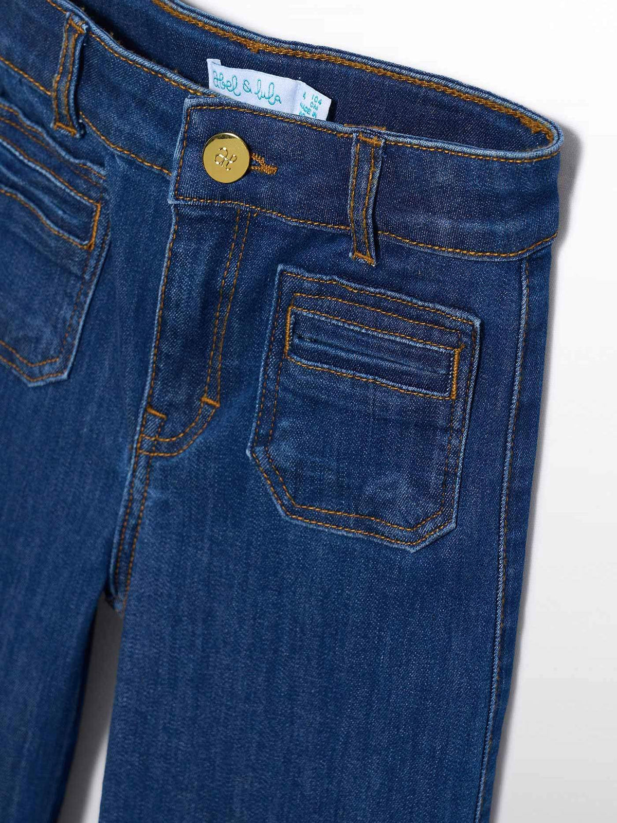 Calça denim bootcut Azul escur (Marinho)  para Menina - Abel & Lula