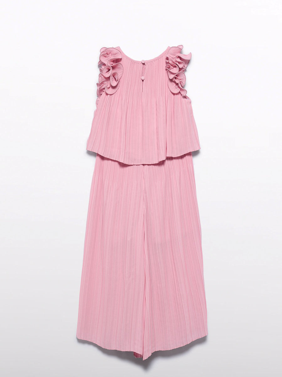 Conj. calça plissado Rosa (Rosa)  para Menina - Abel & Lula