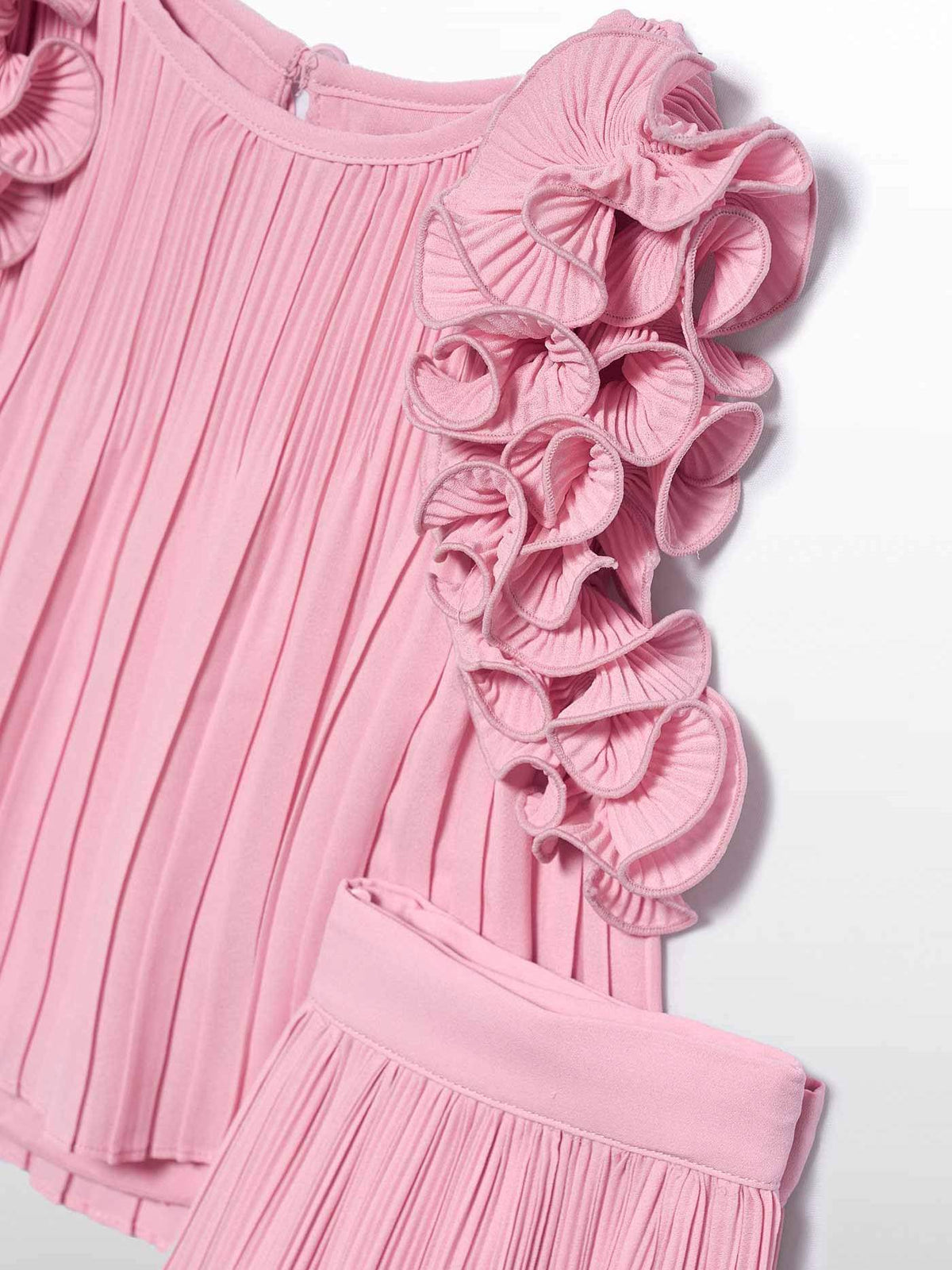 Conj. calça plissado Rosa (Rosa)  para Menina - Abel & Lula