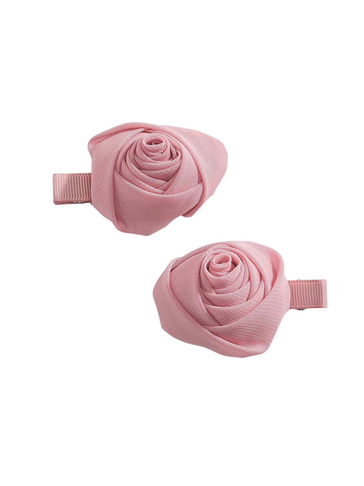 Set ganchos cabelo flor gasa Rosa (Rosa)  para Menina - Abel & Lula
