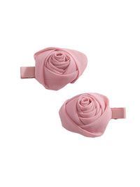 Set ganchos cabelo flor gasa Rosa (Rosa)  para Menina - Abel & Lula