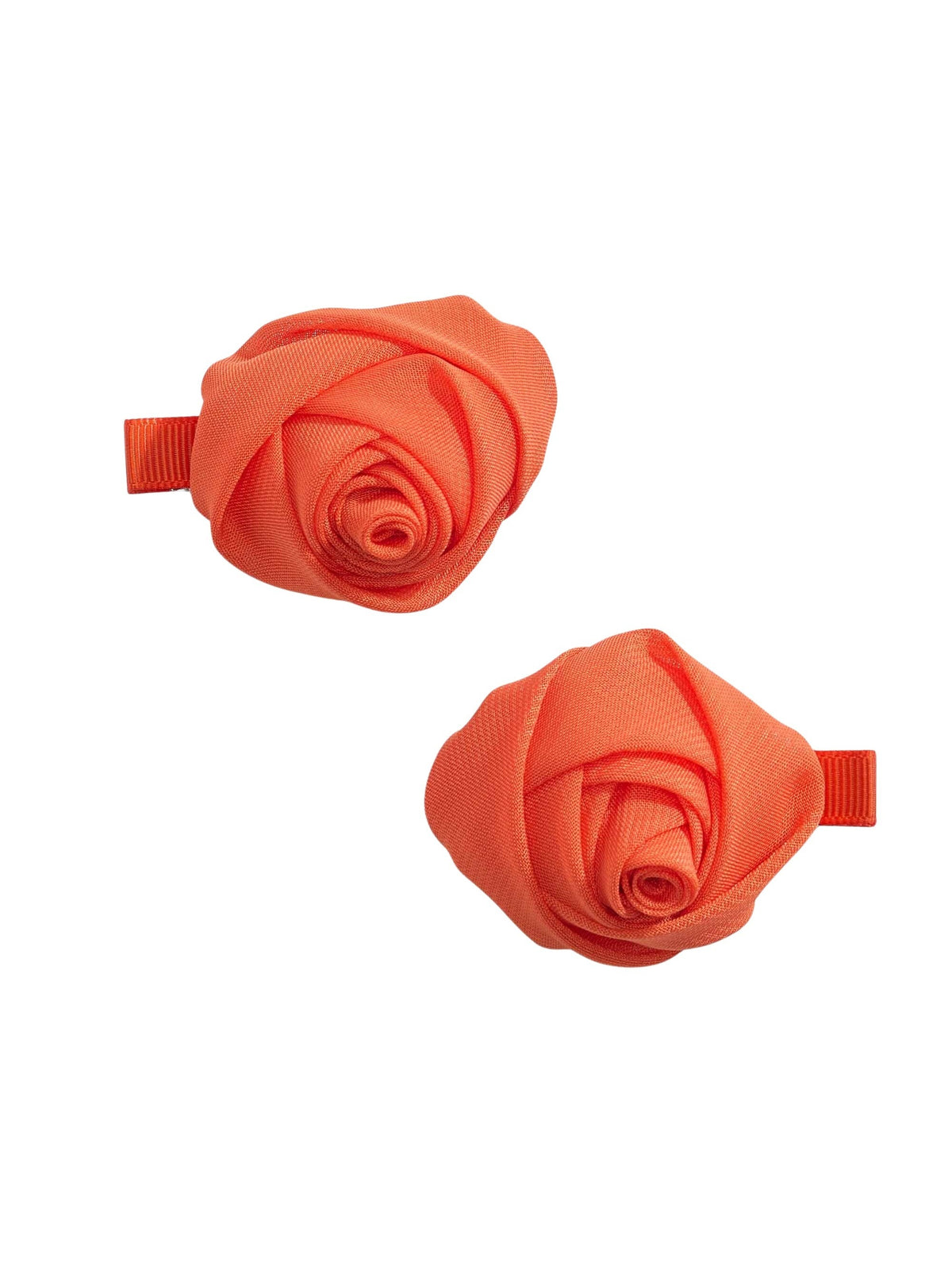 Set ganchos cabelo flor gasa Laranja (Laranja)  para Menina - Abel & Lula