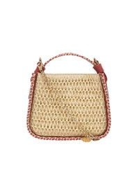 Bolsa de palha c/ ponto conch Telha (Tijolo)  para Menina - Abel & Lula