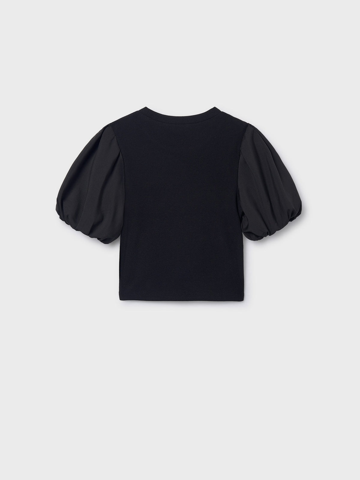 T´shirt canale combinada Preto (Preto)  para Menina - Mayoral