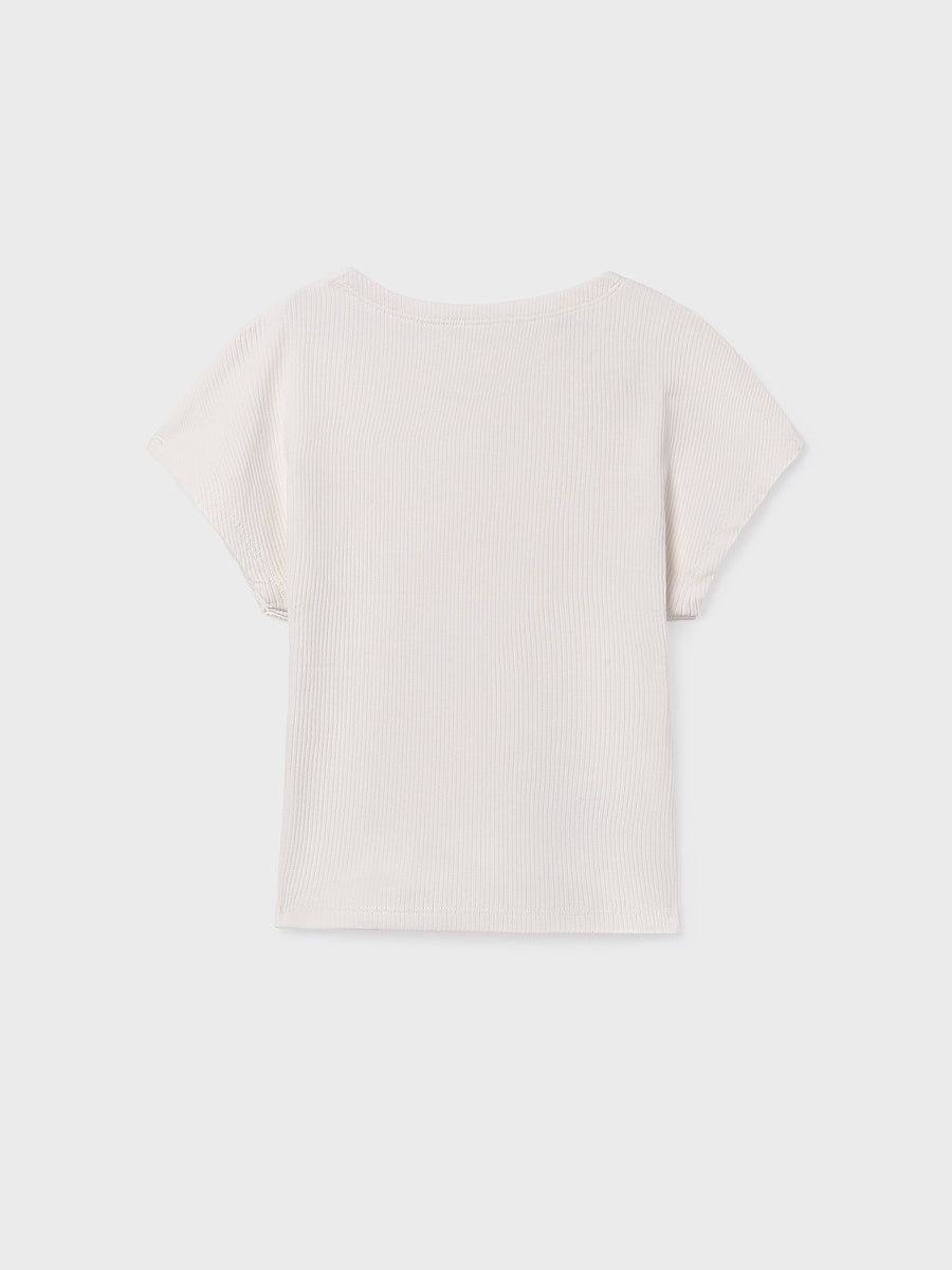 T´shirt canale Osso (Creme / Pérola)  para Menina - Mayoral