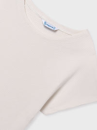 T´shirt canale Osso (Creme / Pérola)  para Menina - Mayoral