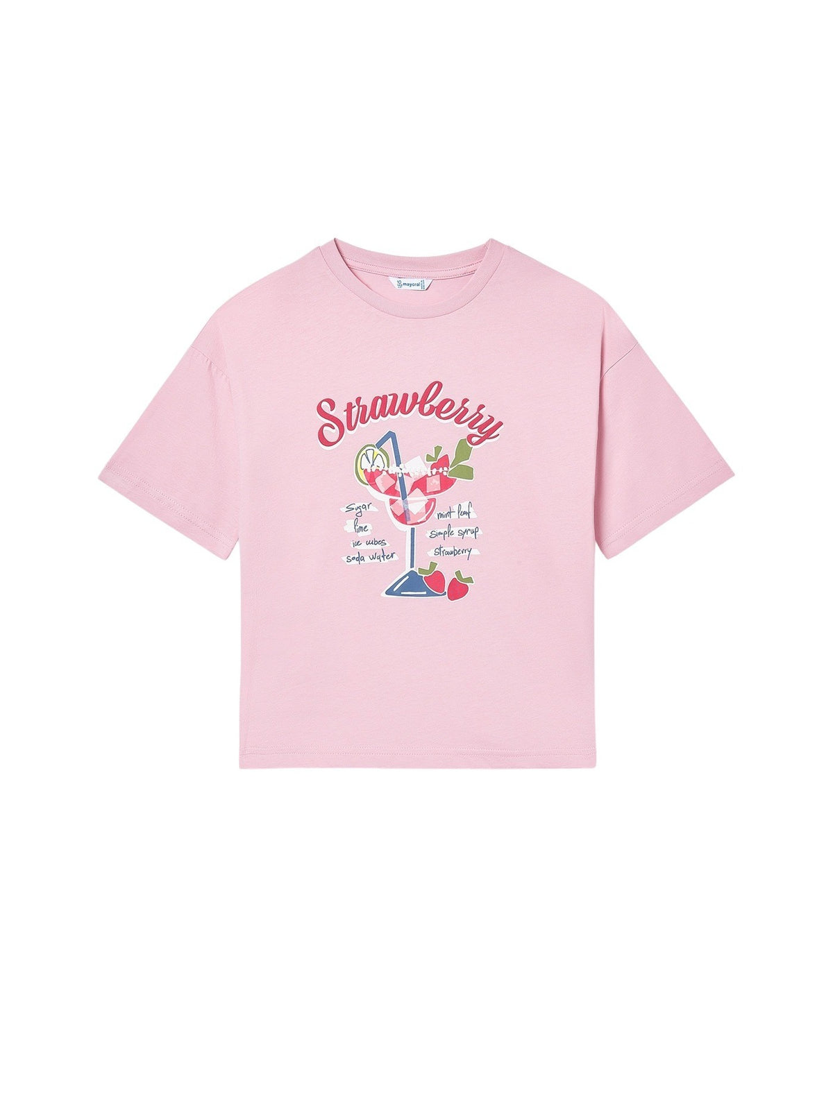 Camiseta m/cta gráfica Rubor (Rosa)  para Menina - Mayoral