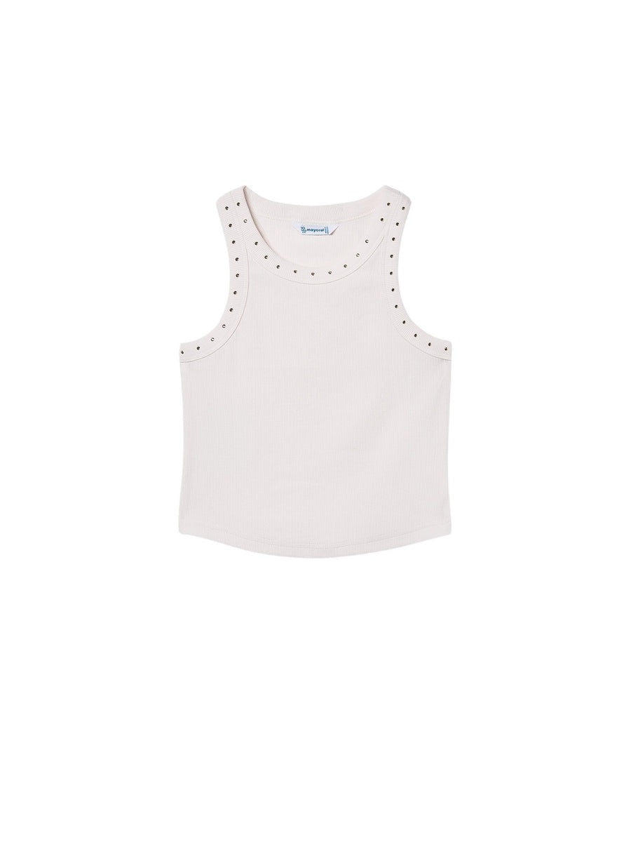 Camiseta caviada Osso (Creme / Pérola)  para Menina - Mayoral