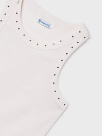 Camiseta caviada Osso (Creme / Pérola)  para Menina - Mayoral