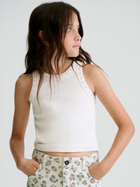 Camiseta caviada Osso (Creme / Pérola)  para Menina - Mayoral