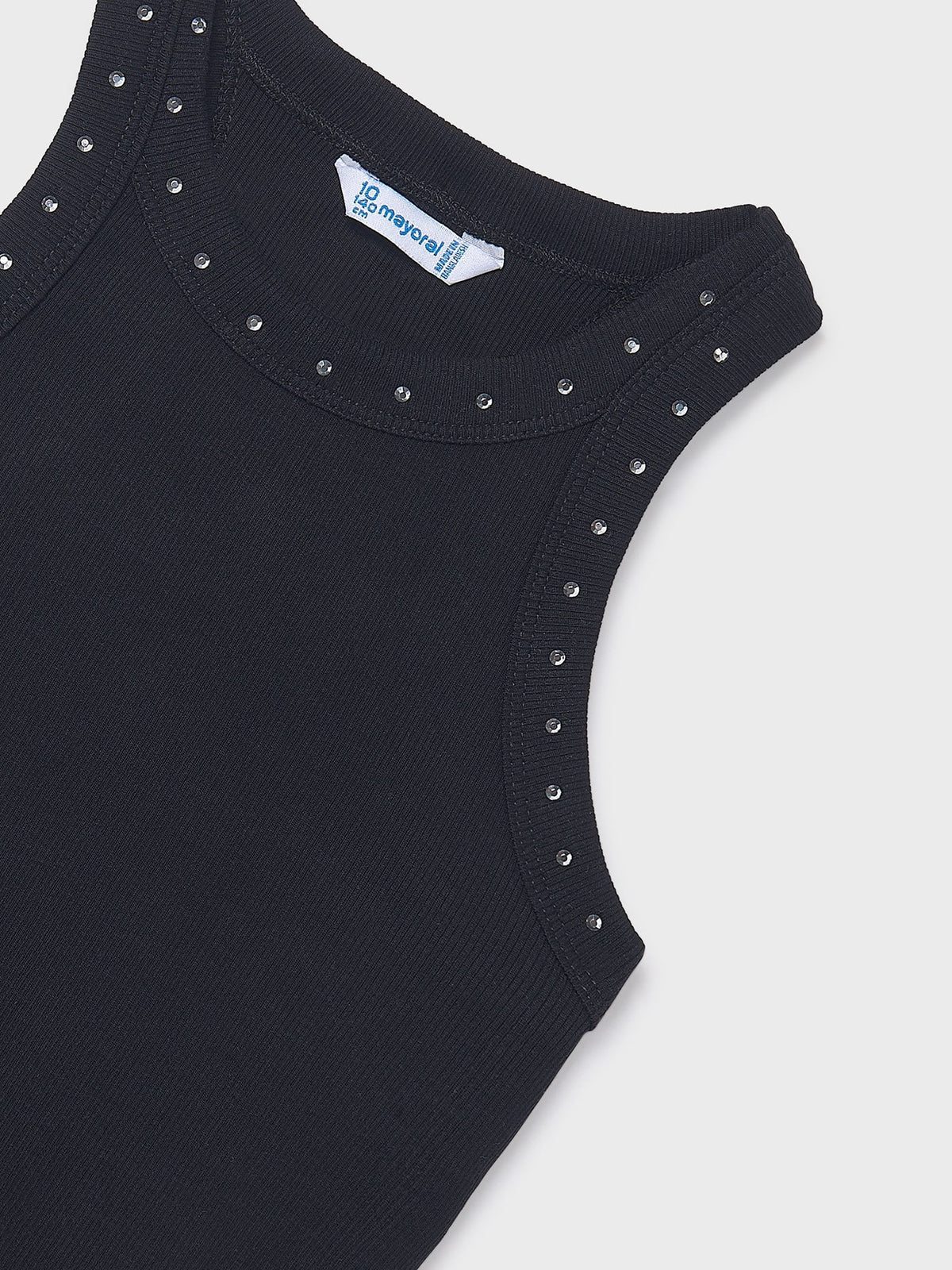 Camiseta caviada Preto (Preto)  para Menina - Mayoral