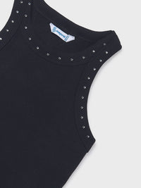 Camiseta caviada Preto (Preto)  para Menina - Mayoral