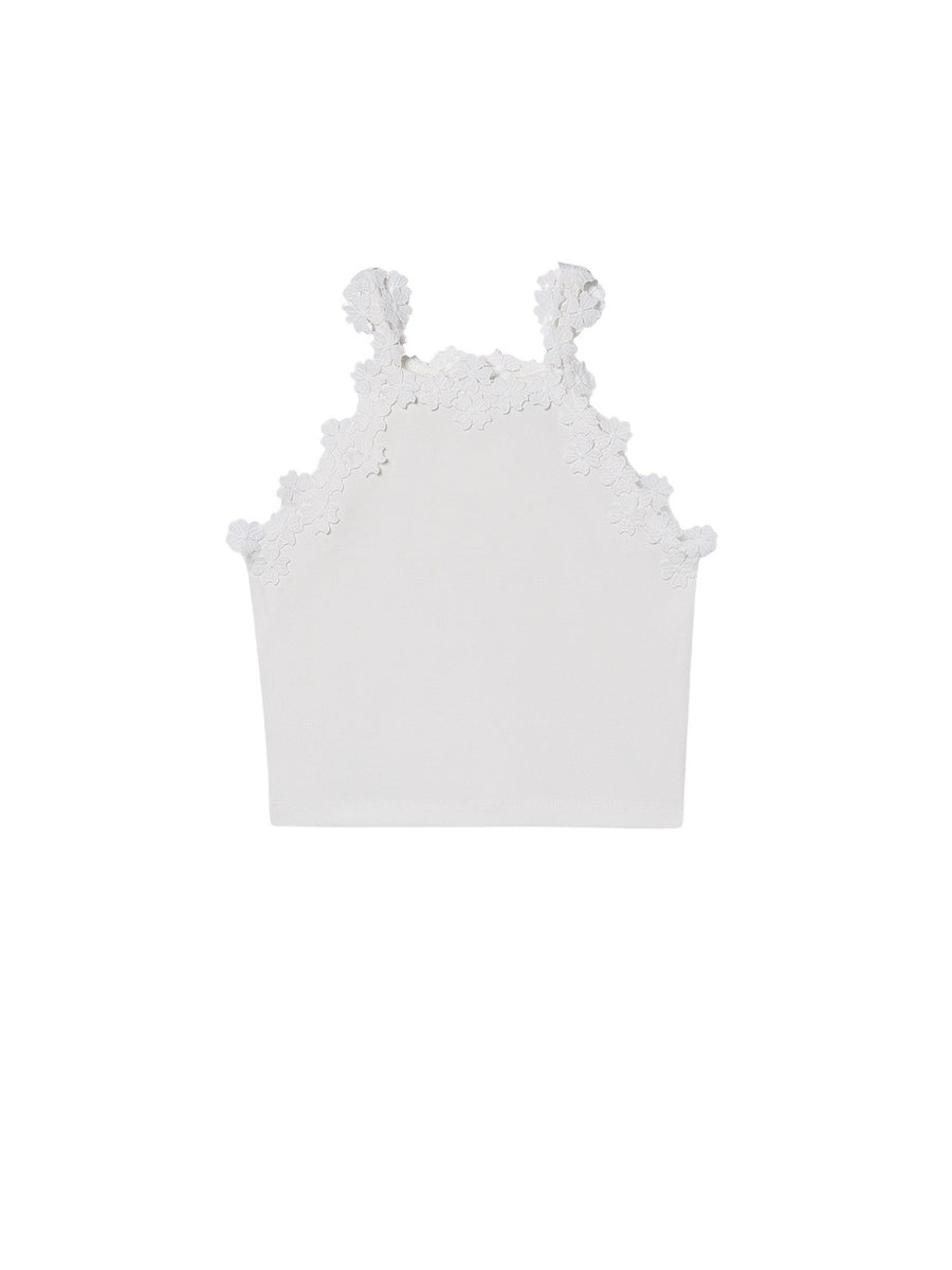 Top tira guipur Branco (Branco)  para Menina - Mayoral