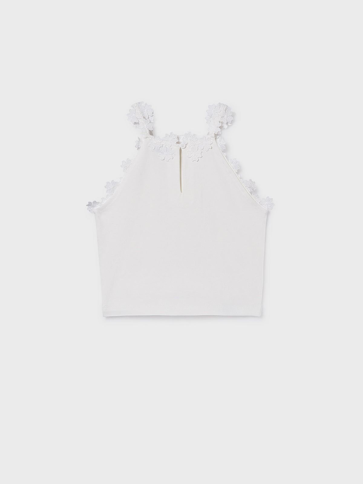Top tira guipur Branco (Branco)  para Menina - Mayoral