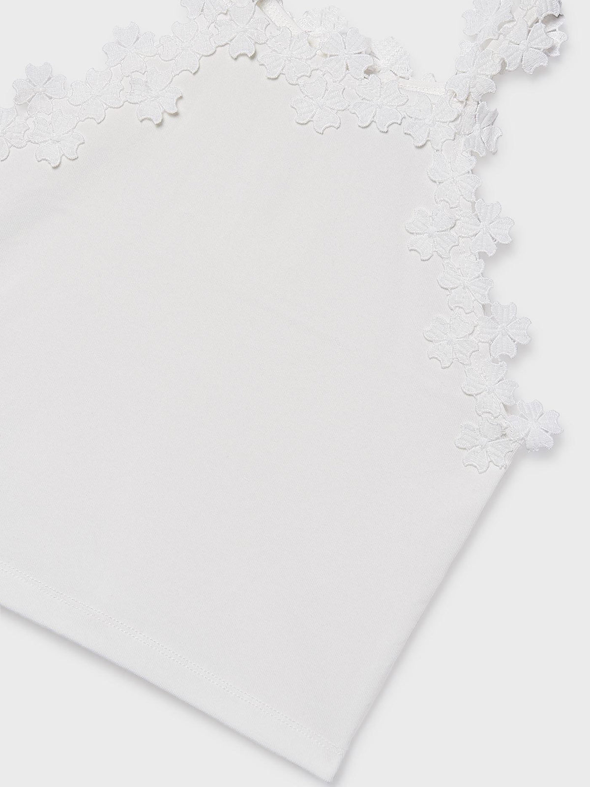 Top tira guipur Branco (Branco)  para Menina - Mayoral