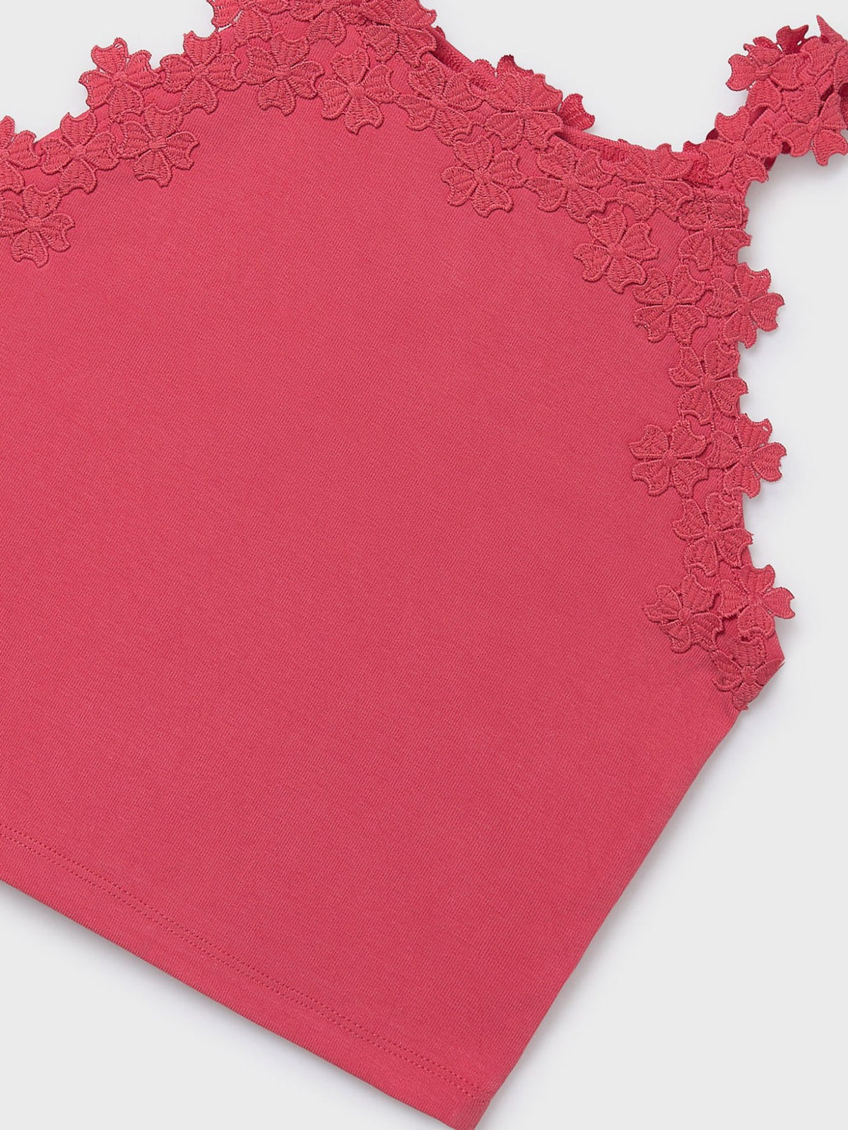 Top tira guipur Coral (Tijolo)  para Menina - Mayoral