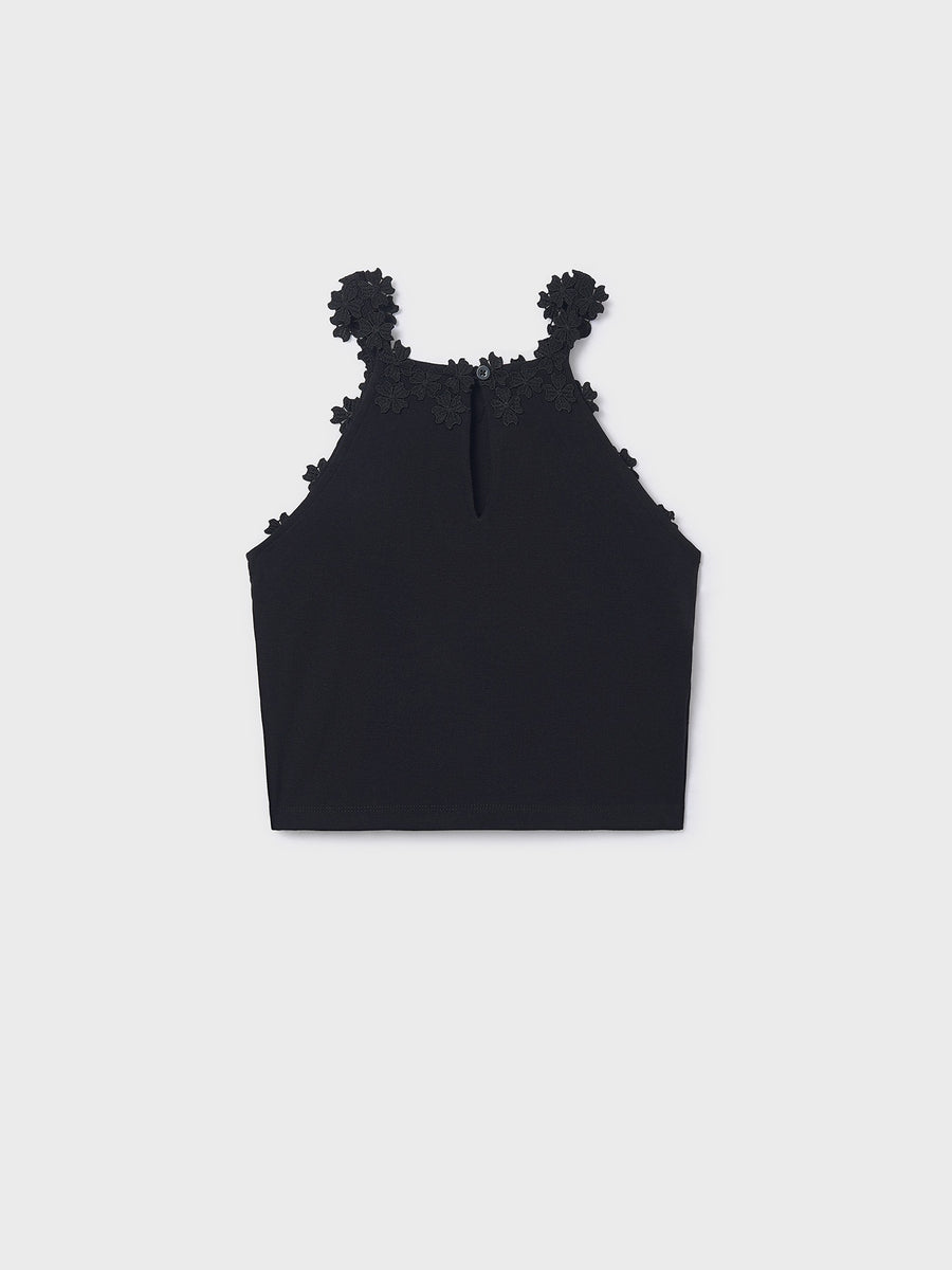 Top tira guipur Preto (Preto)  para Menina - Mayoral