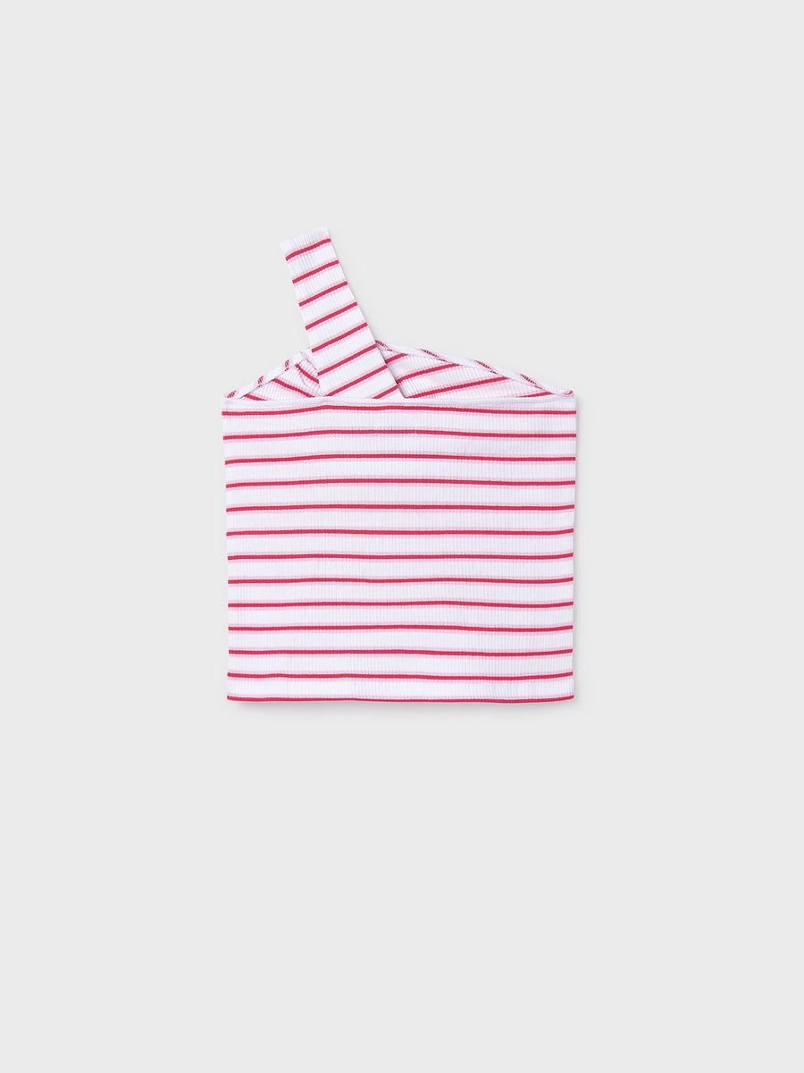 Camiseta caviada Bco-cereja (Vermelho)  para Menina - Mayoral