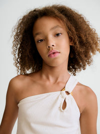 Camiseta caviada Crú (Creme / Pérola)  para Menina - Mayoral