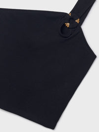 Camiseta caviada Preto (Preto)  para Menina - Mayoral