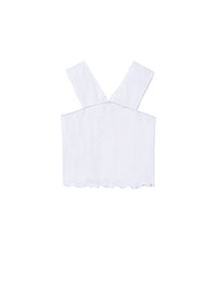 Top alças franzida Branco (Branco)  para Menina - Mayoral