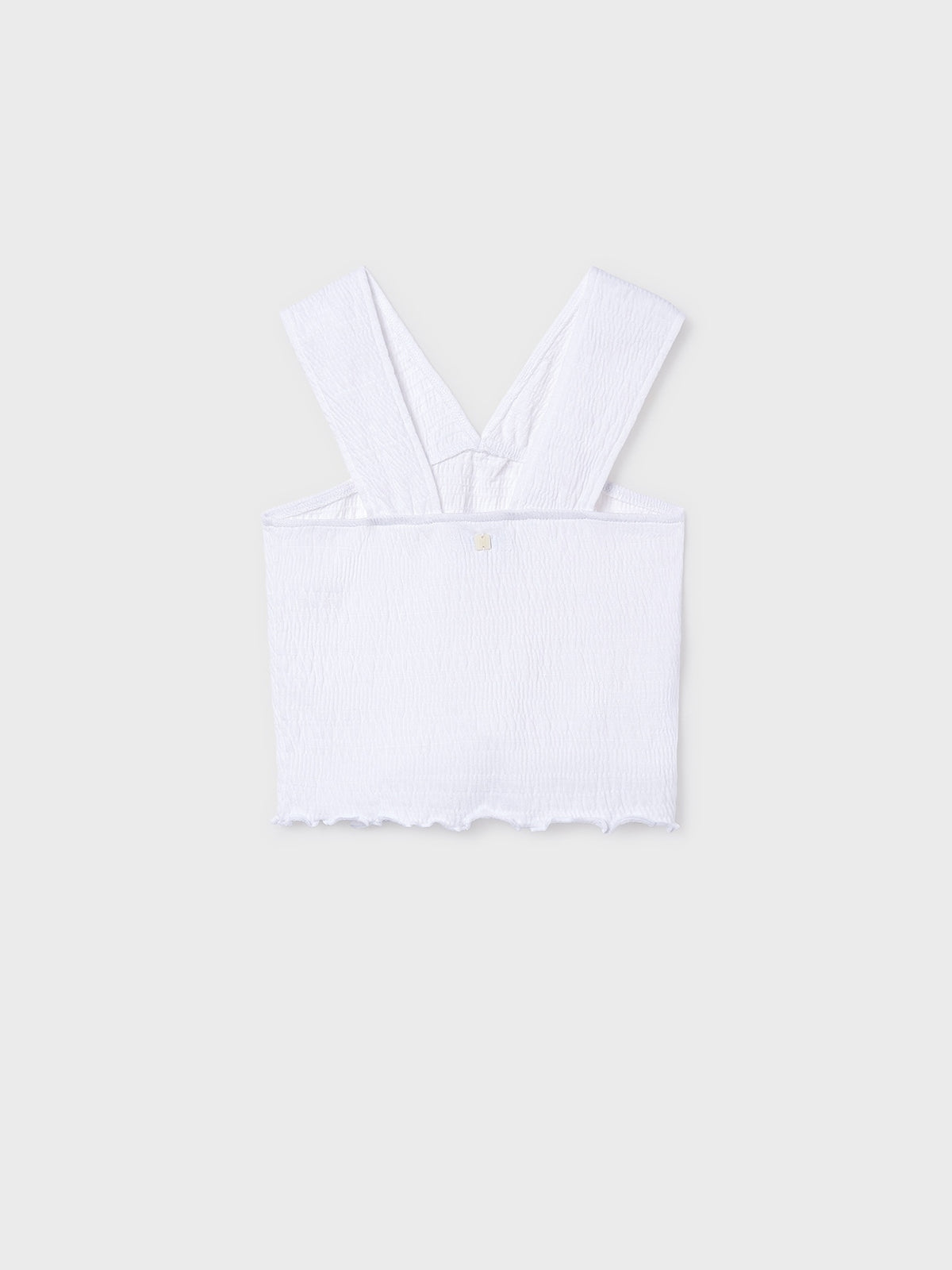 Top alças franzida Branco (Branco)  para Menina - Mayoral