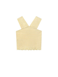 Top alças franzida Baunilha (Amarelo Pálido)  para Menina - Mayoral