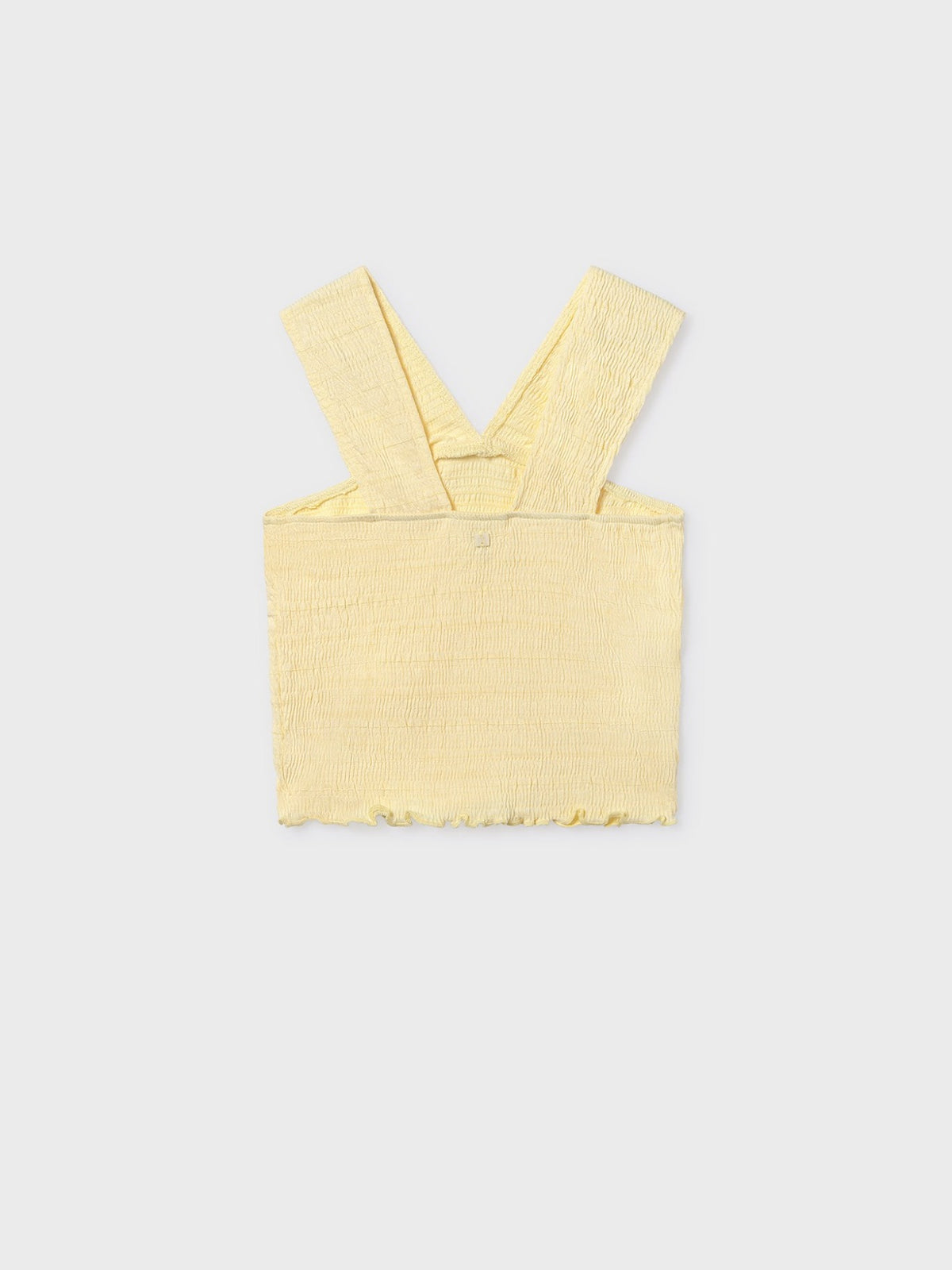 Top alças franzida Baunilha (Amarelo Pálido)  para Menina - Mayoral
