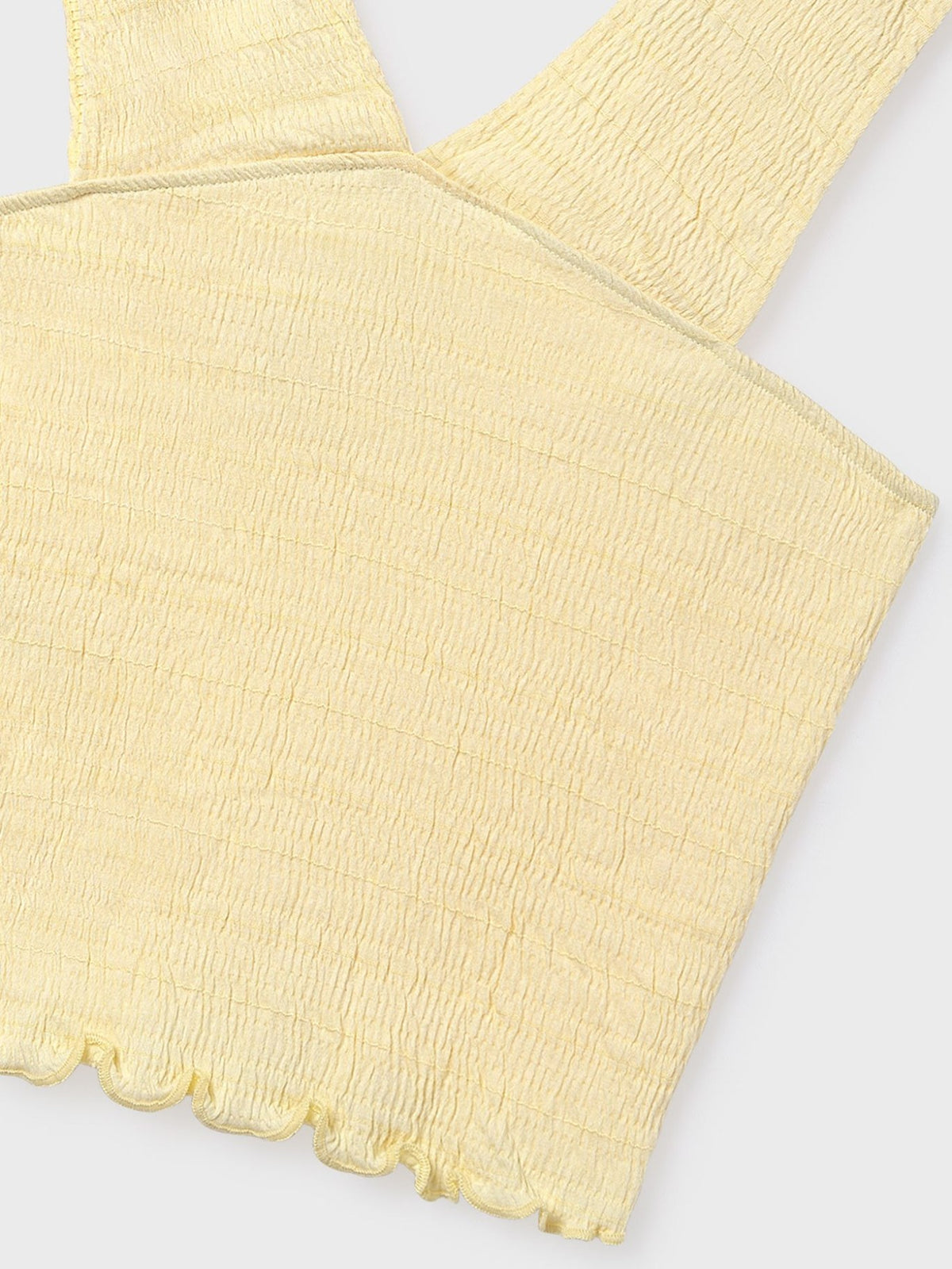 Top alças franzida Baunilha (Amarelo Pálido)  para Menina - Mayoral