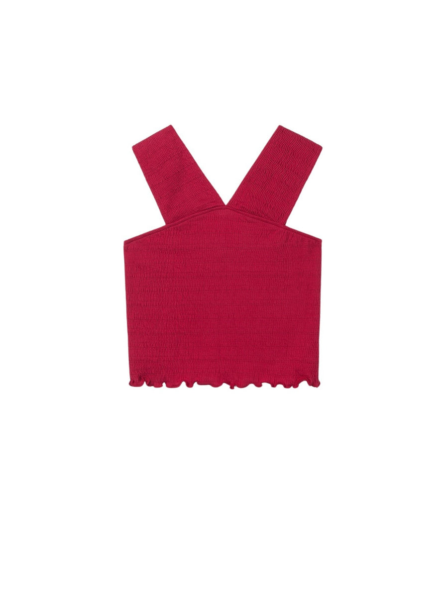 Top alças franzida Cereja (Vermelho)  para Menina - Mayoral